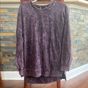 Pink Acid Wash Sweatshirt